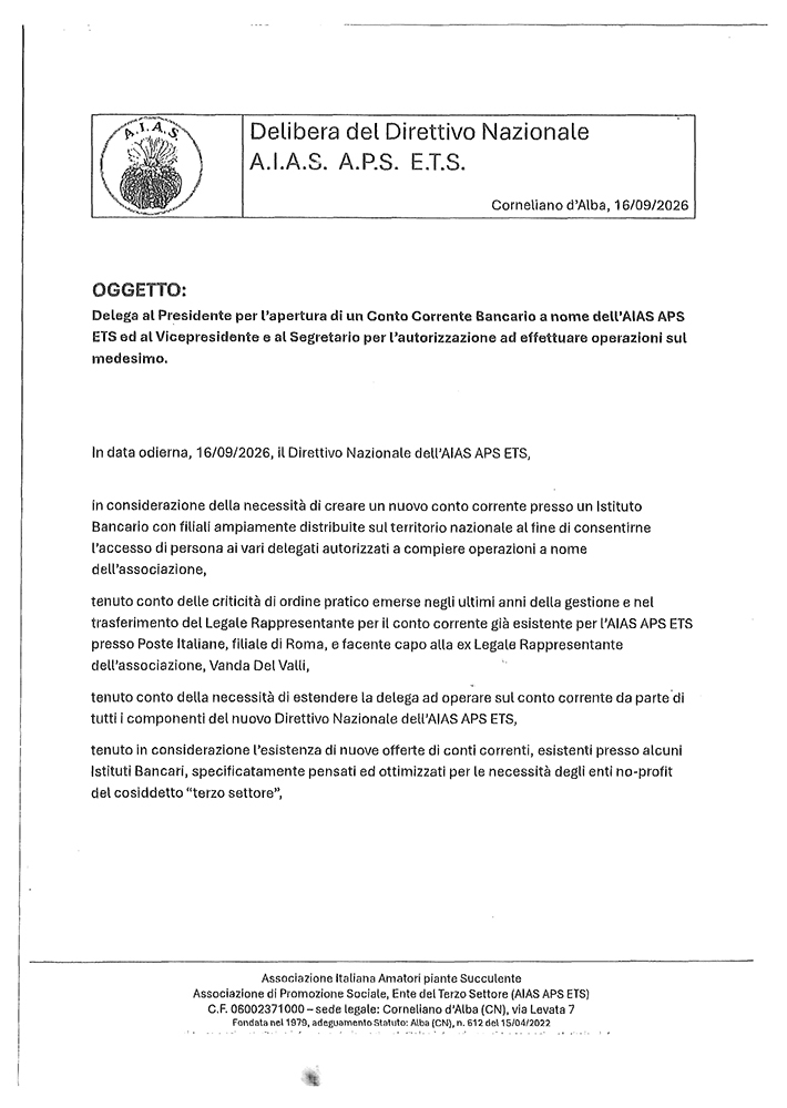 verbale AIAS incarico e deleghe conto corrente bancario 1 1